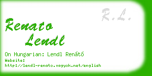 renato lendl business card